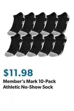 Sam's Club Member's Mark 10-Pack Athletic No-Show Sock offer