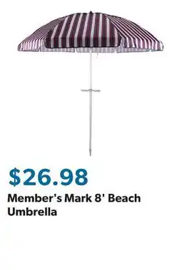 Sam's Club Member's Mark 8' Beach Umbrella offer