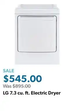 Sam's Club LG 7.3 cu. ft. Electric Dryer offer