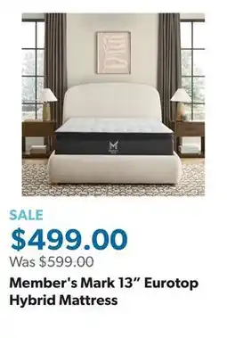 Sam's Club Member's Mark 13 Eurotop Hybrid Mattress offer