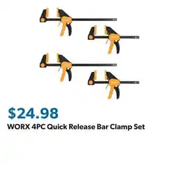 Sam's Club WORX 4PC Quick Release Bar Clamp Set offer