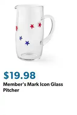 Sam's Club Member's Mark Icon Glass Pitcher offer