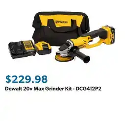 Sam's Club Dewalt 20v Max Grinder Kit - DCG412P2 offer