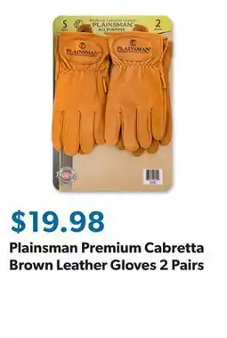 Sam's Club Plainsman Premium Cabretta Brown Leather Gloves 2 Pairs offer