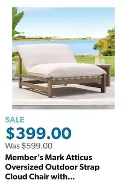 Sam's Club Member's Mark Atticus Oversized Outdoor Strap Cloud Chair with Sunbrella Fabric offer
