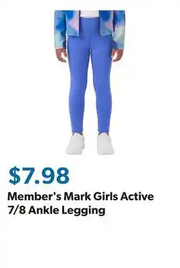 Sam's Club Member's Mark Girls Active 7/8 Ankle Legging offer