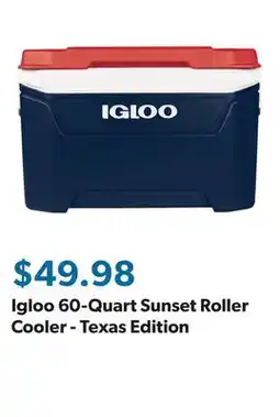 Sam's Club Igloo 60-Quart Sunset Roller Cooler - Texas Edition offer
