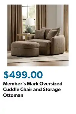 Sam's Club Member's Mark Oversized Cuddle Chair and Storage Ottoman offer