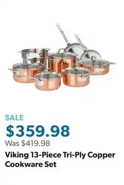 Sam's Club Viking 13-Piece Tri-Ply Copper Cookware Set offer