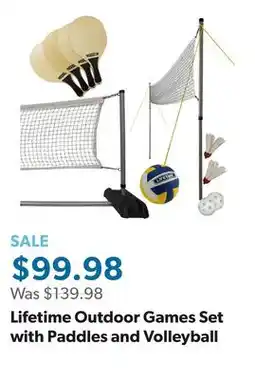 Sam's Club Lifetime Outdoor Games Set with Paddles and Volleyball offer