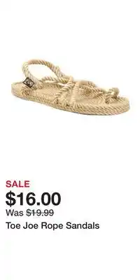 TJ Maxx Toe Joe Rope Sandals offer