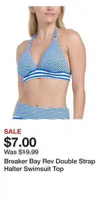 TJ Maxx Breaker Bay Rev Double Strap Halter Swimsuit Top offer
