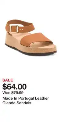 TJ Maxx Made In Portugal Leather Glenda Sandals offer