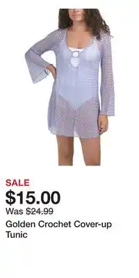 TJ Maxx Golden Crochet Cover-up Tunic offer