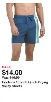 TJ Maxx Poolside Stretch Quick Drying Volley Shorts offer