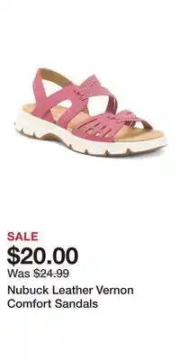 TJ Maxx Nubuck Leather Vernon Comfort Sandals offer