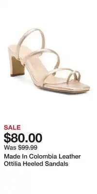 TJ Maxx Made In Colombia Leather Ottilia Heeled Sandals offer
