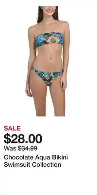 TJ Maxx Chocolate Aqua Bikini Swimsuit Collection offer