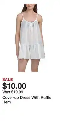 TJ Maxx Cover-up Dress With Ruffle Hem offer