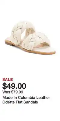 TJ Maxx Made In Colombia Leather Odette Flat Sandals offer