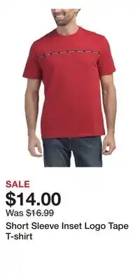 TJ Maxx Short Sleeve Inset Logo Tape T-shirt offer
