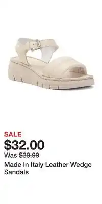 TJ Maxx Made In Italy Leather Wedge Sandals offer