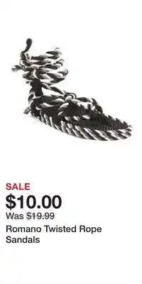 TJ Maxx Romano Twisted Rope Sandals offer