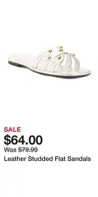 TJ Maxx Leather Studded Flat Sandals offer