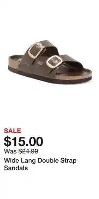 TJ Maxx Wide Lang Double Strap Sandals offer