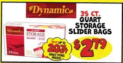 Ollie's Dynamic 35 CT. QUART STORAGE SLIDER BAGS offer