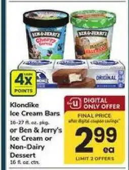 Safeway Klondike Ice Cream Bars or Ben & Jerry's Ice Cream offer
