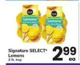 Safeway Signature Select Lemons offer