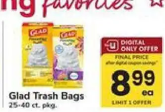 Safeway Glad Trash Bags offer