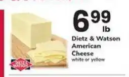 Safeway Dietz & Watson American Cheese offer