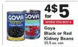 Safeway Goya Black or Red Kidney Beans offer