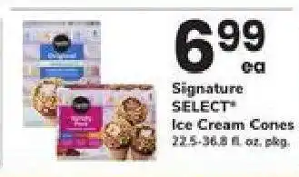 Safeway Signature Select Ice Cream Cones offer