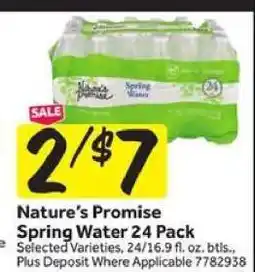 Stop&Shop Nature's Promise Spring Water 24 Pack offer