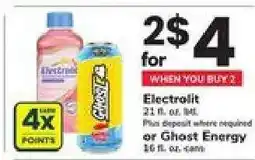 Safeway Electrolit or Ghost Energy offer