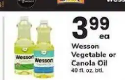 Safeway Wesson Vegetable or Canola Oil offer