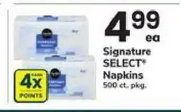 Safeway Signature Select Napkins offer