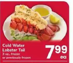 Safeway Cold Water Lobster Tail offer