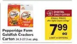 Safeway Pepperidge Farm Goldfish Crackers Carton offer