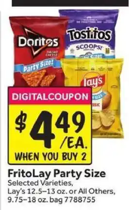 Stop&Shop FritoLay Party Size offer