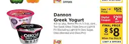ShopRite Dannon Greek Yogurt offer
