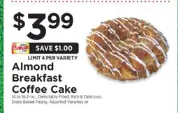ShopRite Almond Breakfast Coffee Cake offer