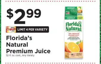 ShopRite Florida's Natural Premium Juice offer