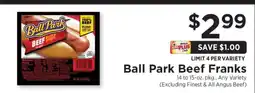 ShopRite Ball Park Beef Franks offer
