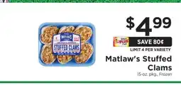 ShopRite Matlaw's Stuffed Clams offer