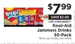 ShopRite Kool-Aid Jammers Drinks 30-Pack offer