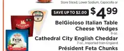 ShopRite BelGioioso Italian Table Cheese Wedges offer